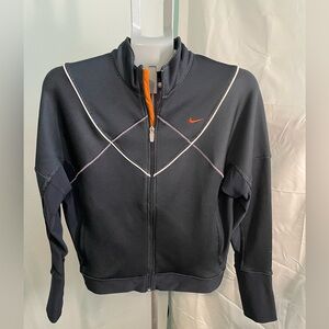 Nike Women's Size Large Dri-Fit black purple Full‎ Zip Long Sleeve Jacket